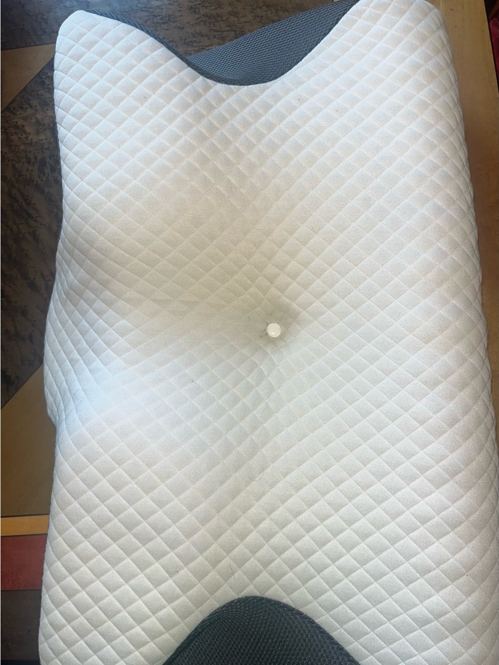 Contour Support Pillow in White with Gray Accents